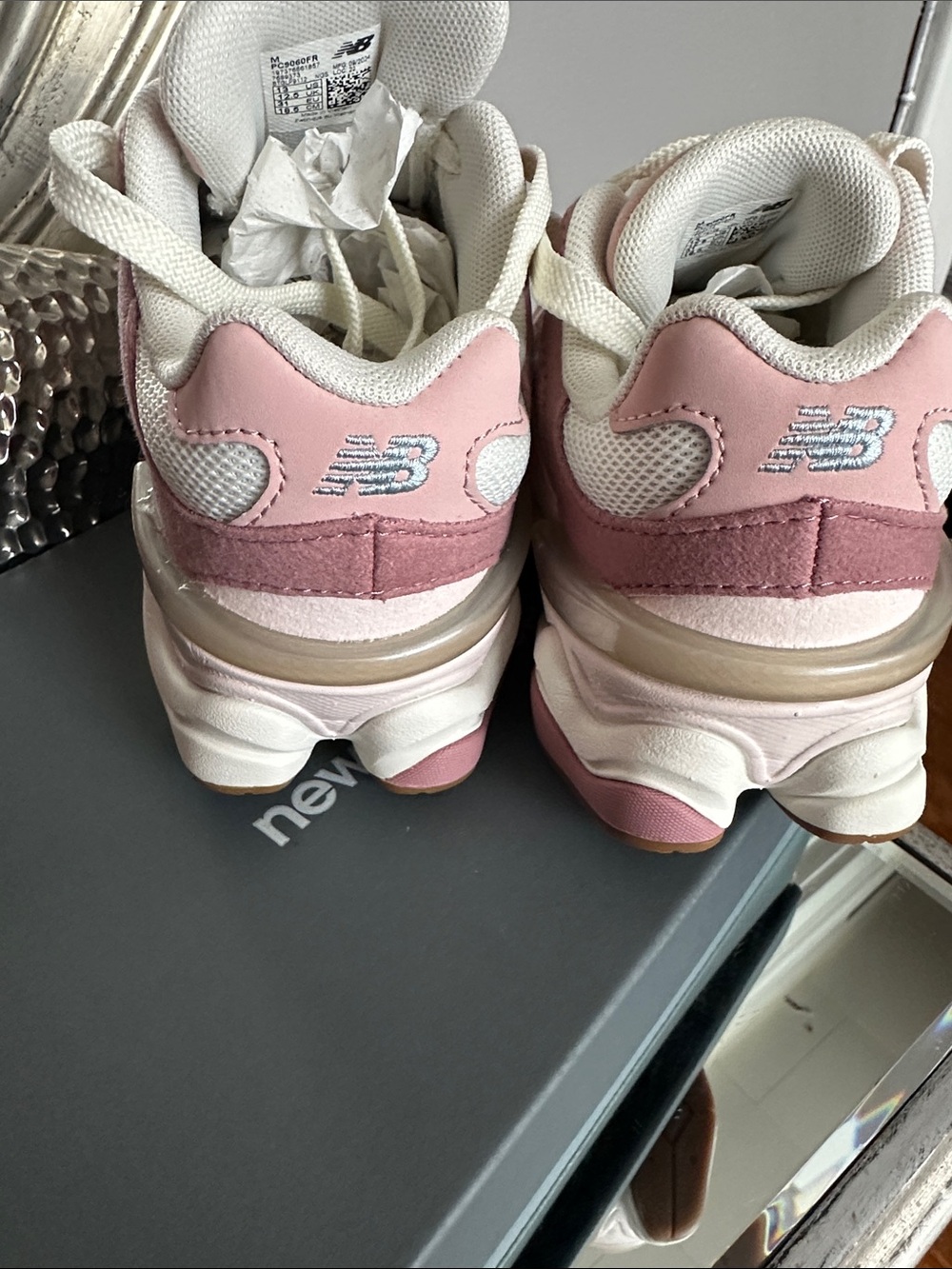 New Balance Rose Pink 9060 Chunky Running Sneakers - Picture 11 of 11